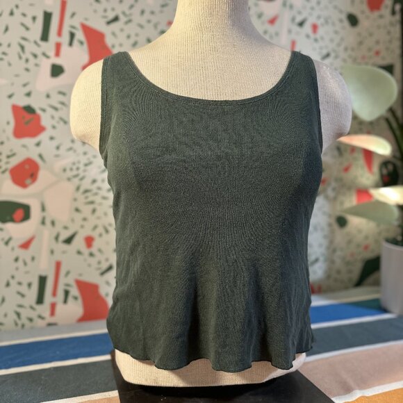 Mollusk Hemp Ribbed Tank Top True Green - L - Picture 1 of 4